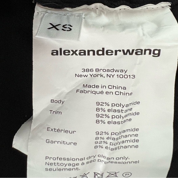 ALEXANDER WANG CRYSTAL LOGO TURTLENECK LONG SLEEVE SHIRT - Picture 6 of 7